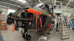 An Airbus military helicopter in Germany An Airbus military helicopter in Germany