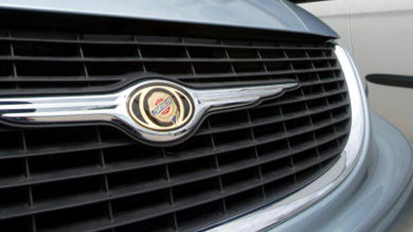 A Chrysler Town Country front grille