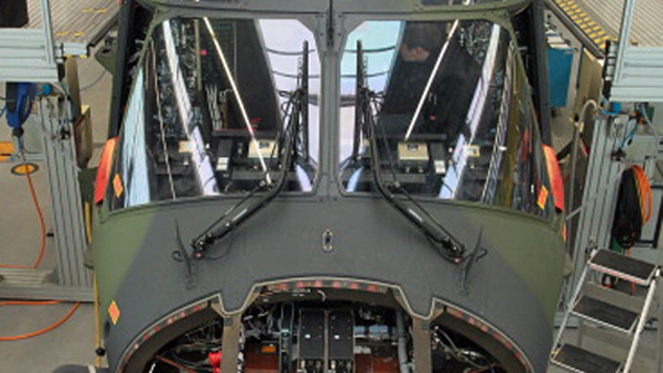 A military helicopter