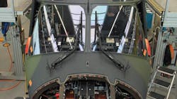 A military helicopter A military helicopter