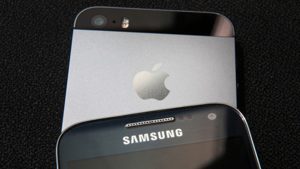 Samsung and Apple smartphones