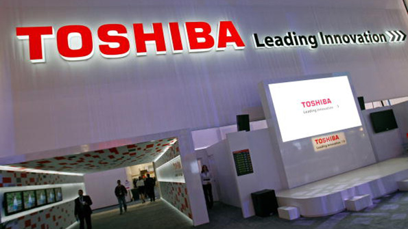 The Toshiba booth at CES