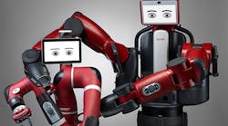 Sawyer, left, and Baxter are the first two collaborative robots produced by Boston-based Rethink Robotics.