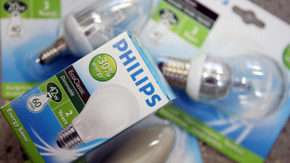 Philips light bulbs in packaging