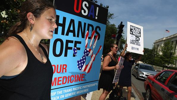 TPP protestors on Capitol Hill