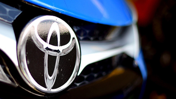 Toyota logo on a grille