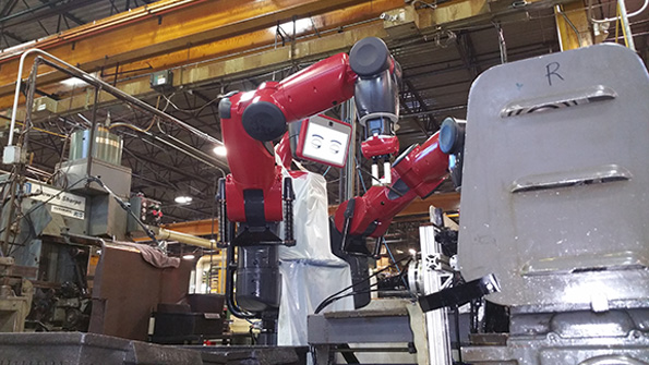 The second Rethink Robotics Baxter put on the line works round the clock and saves Standby Screw close to 2000 hours per year