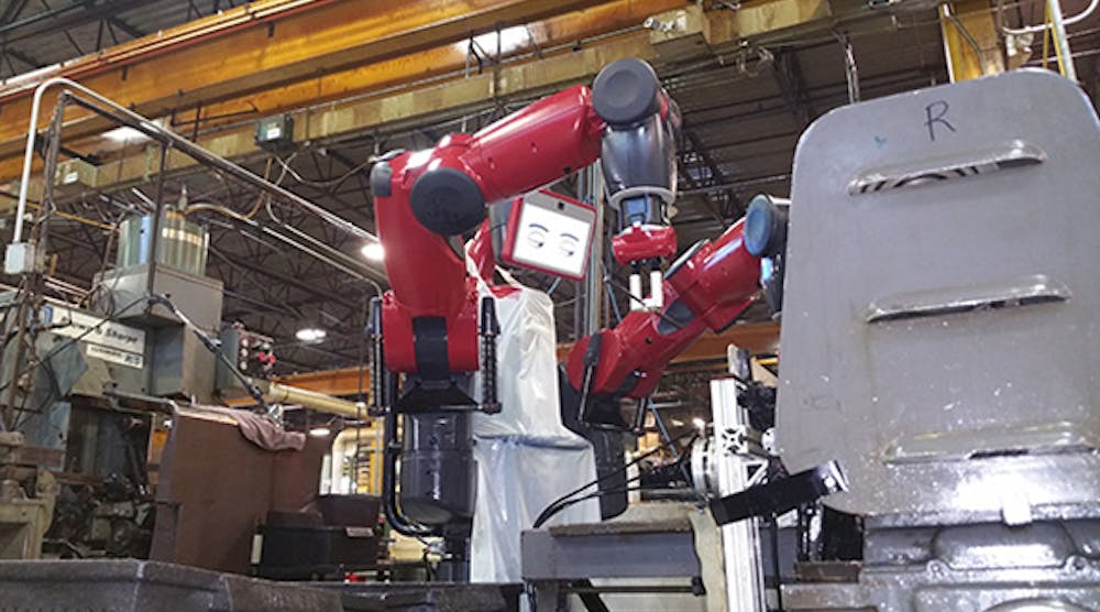 The second Rethink Robotics Baxter put on the line works round the clock and saves Standby Screw close to 2,000 hours per year.