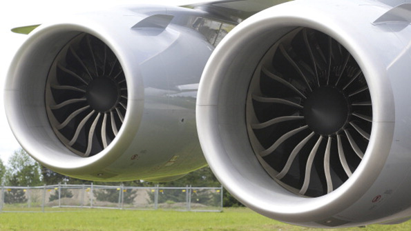 GE GENxB2 engine pair on a Boeing 7478