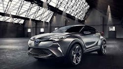 Toyota CHR concept hybrid crossover on display at the IAA Auto Show Toyota CHR concept hybrid crossover on display at the IAA Auto Show