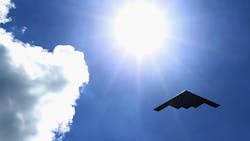 A B2 Spirit stealth bomber flies over Chicago A B2 Spirit stealth bomber flies over Chicago