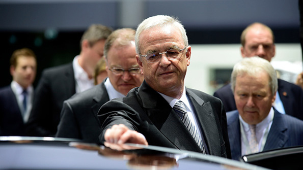 VW CEO Martin Winterkorn in happier times at the company shareholders meeting