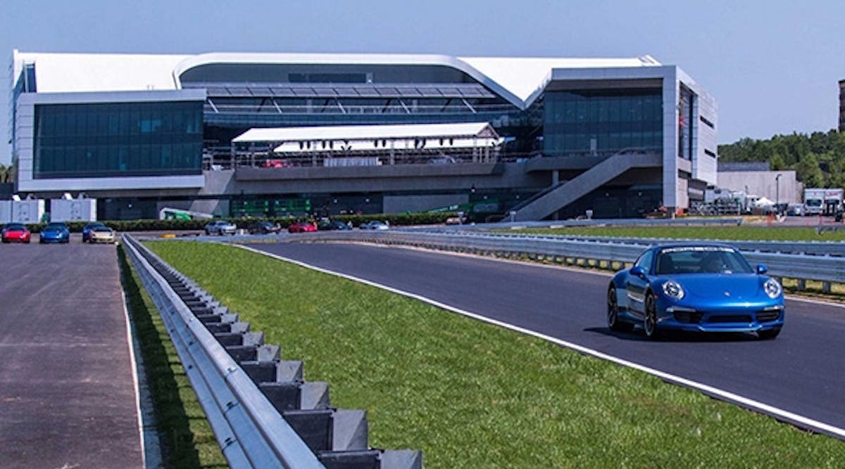 Porsche Cars North America, located in Atlanta, includes a race track.