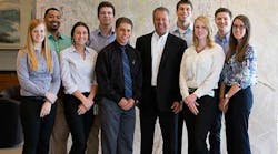 Brian Khoury is in the back row, second from right, in this group photo of 2015 Ford summer interns.