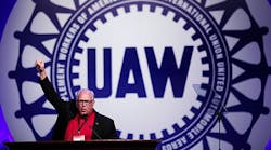 United Auto Workers President Dennis Williams speaks during a UAW Special Convention in March.