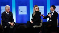 Bill Clinton Elizabeth Holmes and Jack Ma Bill Clinton Elizabeth Holmes and Jack Ma