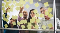 businesspeople looking at options businesspeople looking at options