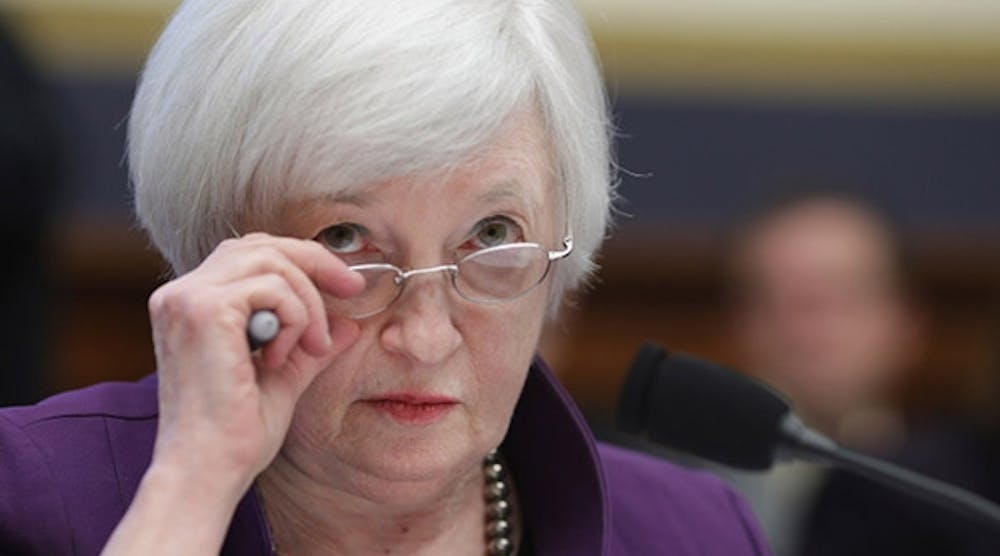 Fed Chair Janet Yellen, shown here testifying before the House Finance Committee in early November.