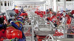 Tesla&apos;s factory in Fremont, California.