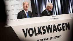 VW AG supervisory chairman Hans Dieter Poetsch and VW Group CEO Matthias Mueller VW AG supervisory chairman Hans Dieter Poetsch and VW Group CEO Matthias Mueller