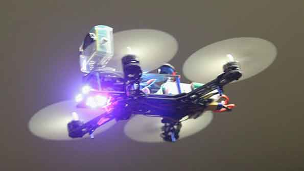A mini quadcopter drone designed for First Person View FPV racing