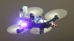 A mini quadcopter drone designed for First Person View FPV racing A mini quadcopter drone designed for First Person View FPV racing