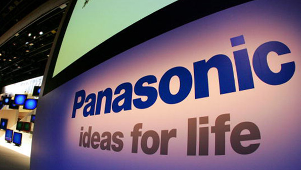 Panasonic wordmark at an electronics trade show