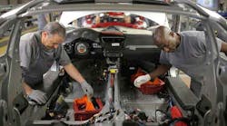 Workers assembled Porsche 911s at the Zuffenhausen Porsche production plant in Stuttgart, Germany last March.