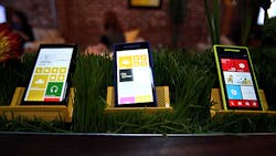 Microsoft Phones on display in May 2013 Microsoft Phones on display in May 2013