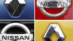 Renault and Nissan logos Renault and Nissan logos