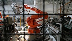 A welding robot at a Nanjing Automobile Group plant A welding robot at a Nanjing Automobile Group plant