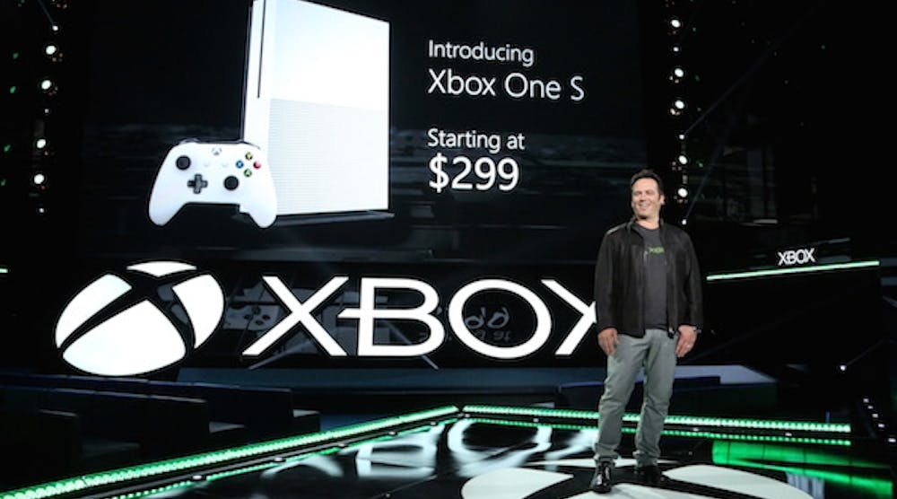 Microsoft&apos;s Phil Spencer introduced the new Xbox at a gaming convention in Los Angeles.