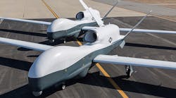 A pair of Northrup Grumman MQ-4C Triton unmanned aerial vehicles &mdash; or reconnaissance drones, if you prefer.