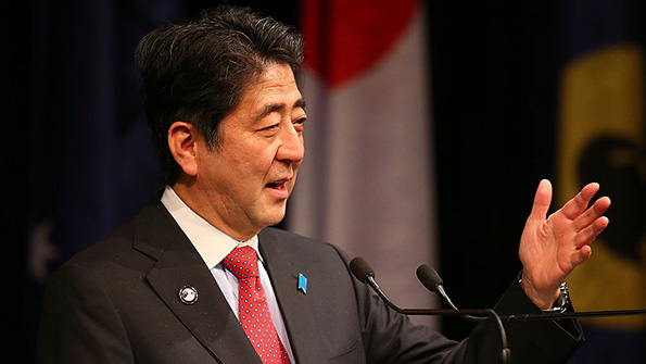 Japanese prime minister Shinzo Abe