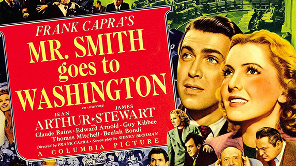 A movie poster for Mr Smith Goes to Washington