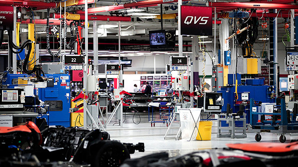 A Dodge Viper assembly plant in Detroit Michigan