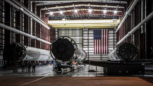 SpaceX rockets in Cape Canaveral Florida