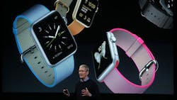 Apple CEO Tim Cook discusses the Apple Watch at a company event in March Apple CEO Tim Cook discusses the Apple Watch at a company event in March