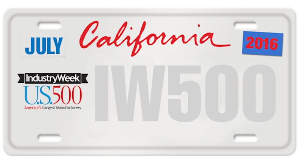Industryweek 11526 Californis Plate