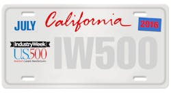 Industryweek 11526 Californis Plate
