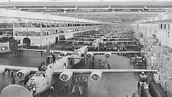 B24 Liberators being manufactured at the Willow Run site 1942 B24 Liberators being manufactured at the Willow Run site 1942