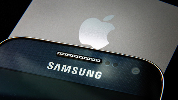 Samsung and Apple smartphones