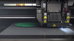 PolyJet print nozzles deposit droplets of photopolymer material PolyJet print nozzles deposit droplets of photopolymer material