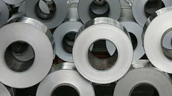 Rolls of semifinished alumnum at an Alcoa plant