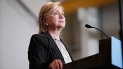 Clinton speaking at the Futuramic plant in Warren Mich Clinton speaking at the Futuramic plant in Warren Mich