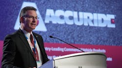 Richard F Dauch President and CEO of Accuride speaking in Traverse City earlier this month Richard F Dauch President and CEO of Accuride speaking in Traverse City earlier this month