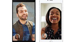 An Alphabetprovided image of two people using the companys new mobile facetime An Alphabetprovided image of two people using the companys new mobile facetime