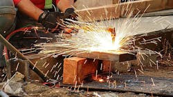 A Los Angeles welder at work A Los Angeles welder at work