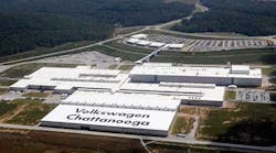 An aerial view of the Volkswagen campus in Tennessee.