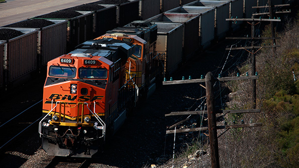 A BNSF engine